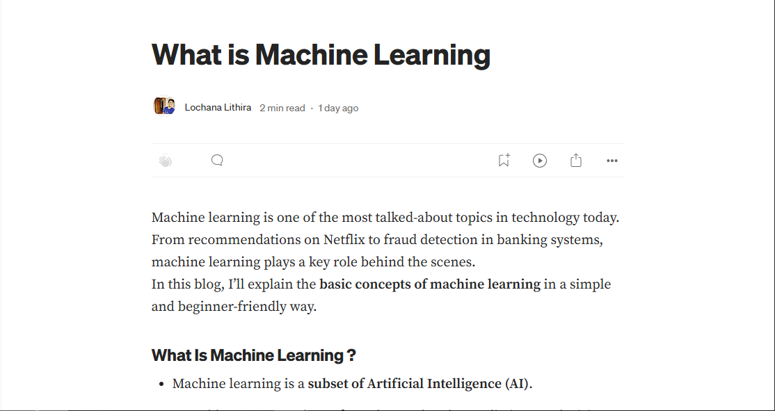 What is Machine Learning