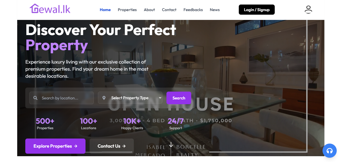 gewal.lk - Real Estate Platform